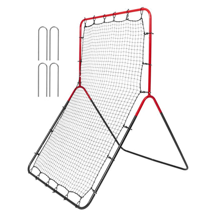 Baseball And Softball Rebounder Net, 3 x 4.5 ft PitchBack Baseball Pitching Nest, 3-Way Baseball, Softball Pitchback Net, Fielding Trainer, Bounce Back Net for Fielding/Throwing Practice