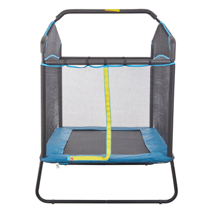 6FT Trampoline for Kids, 72" Indoor/Outdoor Toddlers Trampoline, Mini Baby Trampoline with Safety Enclosure Net, Gymnastics Bar, Hammock, Recreational Trampoline Birthday Gift for 3+ Years Kids