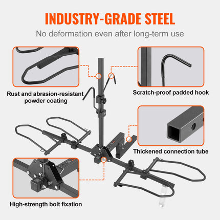 2-Bike Rack Hitch Mount 160lbs Folding Carrier Car Truck SUV 2