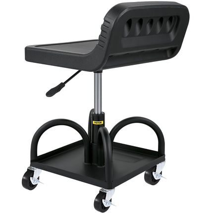 Rolling Garage Stool 300LBS Adjustable Mechanic Work Shop Seat w/Casters