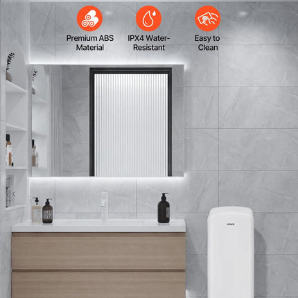 Vertical Hand Dryer, Hand Dryers with HEPA Filter, 19000 RPM High-Speed Motor, Dual-Side Airflow, ABS Sturdy Automatic Air Wall Mount Fast Drying for Commercial Bathrooms Modern Home, White