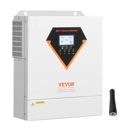 Hybrid Solar Inverter, 3500W, All in One Pure Sine Wave Power Inverter Charger, 220V AC, with Built-in 100A MPPT Solar Charger Controller, for Off-Grid System Lead Acid Lithium Battery