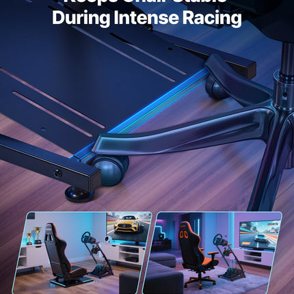 Racing Wheel Stand, Adjustable & Foldable Simulator Stand for Logitech G29 G27 G920 G923, Thrustmaster T300RS T300GT T248 TS-PC TSXW Gaming Cockpit,Pedals Simulator NOT Included