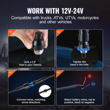 2 PCS 3 FT Whip Light, APP & RF Remote Control Led Whip Light, Waterproof RGB Chasing Lighted Whips with 4 Flags, for UTVs, ATVs, Motorcycles, RZR, Can-am, Trucks, Off-road, Go-karts