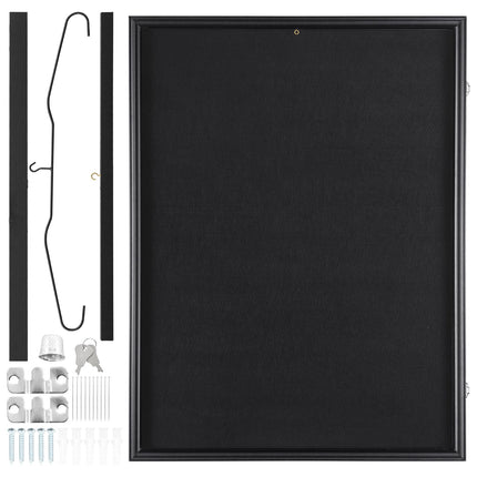 Jersey Display Frame Case, 590 x 790 x 40 mm, Large Lockable Sport Jersey Shadow Box with 98% UV Protection PC Glass and Hangers, for Baseball Basketball Football Hockey Shirt and Uniform