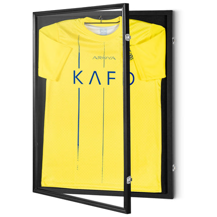 2PCs Jersey Display Frame Case, 590 x 790 x 40 mm, Large Lockable Sport Jersey Shadow Box with 98% UV Protection PC Glass and Hangers, for Baseball Basketball Football Hockey Shirt and Uniform
