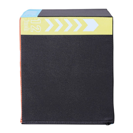 3 in 1 Plyometric Jump Box, 16/14/12 Inch Cotton Plyo Box, Platform & Jumping Agility Box, Anti-Slip Fitness Exercise Step Up Box for Home Gym Training, Conditioning Strength Training, Black