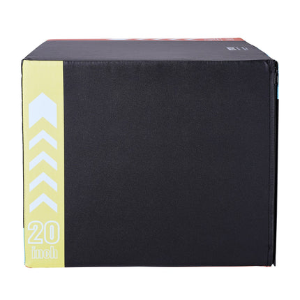 3 in 1 Plyometric Jump Box, 30/24/20 Inch Foam Plyo Box, Platform & Jumping Agility Box, Anti-Slip Fitness Exercise Step Up Box for Home Gym Training, Conditioning Strength Training, Black