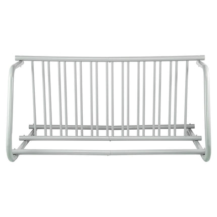 10 Holders Floor Bike Rack, 59" Length All-Steel Grid Bike Rack, 10-Bike Capacity Dual-Side Storage Stand for Garages Streets Yards Bike Events