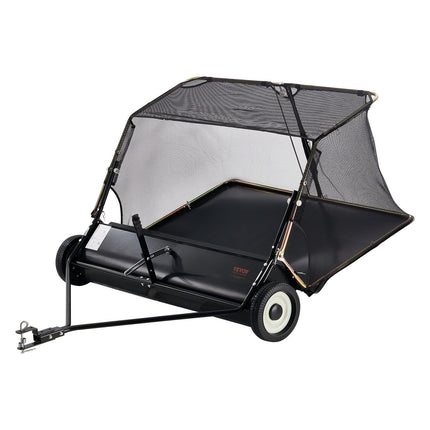 26.7 cm Tow Behind Lawn Sweeper, 26 cu.ft. Large Yard Sweeper, Adjustable Sweeping Height, Heavy Duty Leaf & Grass Collector with Dumping Rope, Pull Behind Sweepers for Debris Grass Clippings