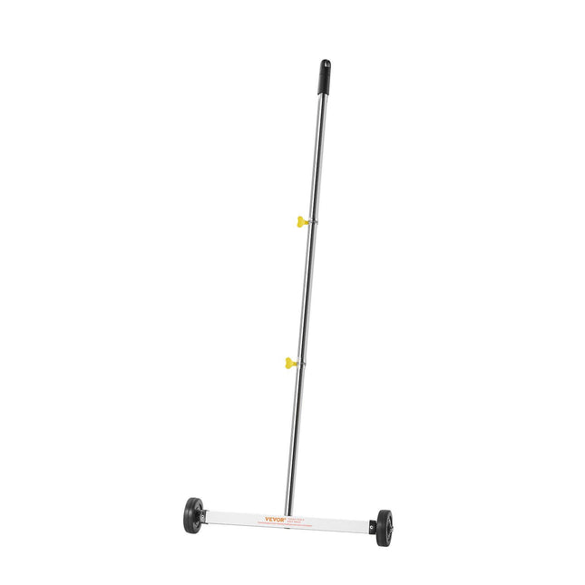 Magnetic Sweeper with Wheels, 43 cm, 4.5 kg Load Capacity, Lightweight Magnetic Pickup Sweeper with Adjustable Handle, Pick Up Nails and Screws, Easy Cleanup for Garages, Roofing Projects