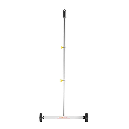 Magnetic Sweeper with Wheels, 43 cm, 4.5 kg Load Capacity, Lightweight Magnetic Pickup Sweeper with Adjustable Handle, Pick Up Nails and Screws, Easy Cleanup for Garages, Roofing Projects