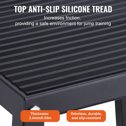 Plyometric Jump Boxes, 12/18/24 Inch Plyo Box, Platform and Jumping Agility Box, Anti-Slip Fitness Exercise Step Up Box Set for Home Gym Training, Conditioning Strength Training, Black