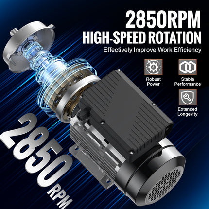2.2KW Electric Motor 2800 rpm, AC 220~240V 13.8A, 90L, B3 Frame, Air Compressor Motor Single Phase, 24mm Keyed Shaft, CW/CCW Rotation for Agricultural Machinery and General Equipment
