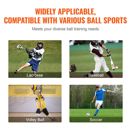 Folding Lacrosse Rebounder for Backyard, 3x4 Ft Volleyball Bounce Back Net, Pitchback Throwback Baseball Softball Return Training Screen, Adjustable Angle Shooting Practice Training Wall, Black