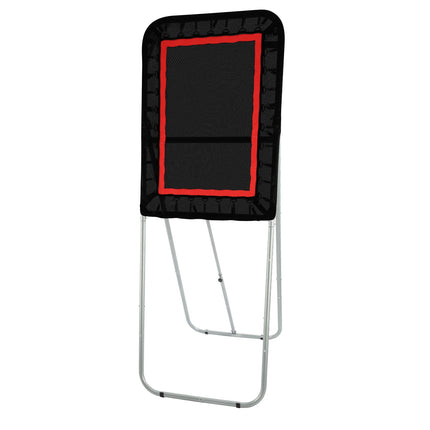 Folding Lacrosse Rebounder for Backyard, 3x4 Ft Volleyball Bounce Back Net, Pitchback Throwback Baseball Softball Return Training Screen, Adjustable Angle Shooting Practice Training Wall, Black