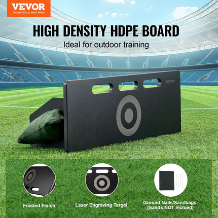 Soccer Rebounder Board, 32"X12" Portable Soccer Wall with 2 Angles Rebound, Foldable HDPE Kickback Rebound Board, Soccer Training Equipment for Kids and Adults, Passing & Shooting Practice