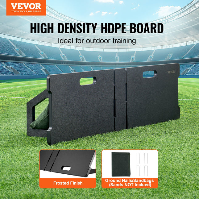 Soccer Rebounder Board, 45"X13" Portable Soccer Wall with 2 Angles Rebound, Foldable HDPE Kickback Rebound Board, Soccer Training Equipment for Kids and Adults, Passing & Shooting Practice