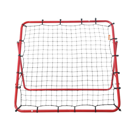 Soccer Rebounder Rebound Net, Kick-Back 100x100 cm, Portable Football Training Gifts, Fully Adjustable Angles Goal Net, Aids & Equipment for Kids Teens & All Ages, Easy Set Up & Perfect Storage
