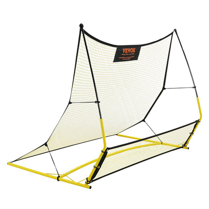 Soccer Trainer, 2-IN-1 Portable Soccer Rebounder Net, Iron Soccer Practice Equipment, Sports Football Rebounder Wall with Portable Bag, Perfect for Team Solo Training, Passing, Volley