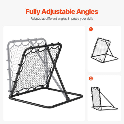 34"x34" Soccer Rebounder Net Kick-Back Portable Football Training Gifts