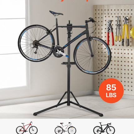 Bike Repair Stand, 38.56 kg Heavy-duty Bicycle Work Stand with 1035-1630 mm Adjustable Height & Magnetic Tool Tray, Foldable Bicycle Maintenance Rack, Shop Home Mechanics for Mountain & Road Bike