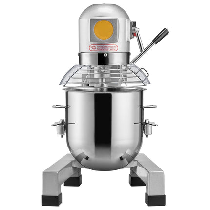 Commercial Food Mixer, 10L Commercial Stand Mixer with 3 Adjustable Speeds, 550W Dough Mixer with Stainless Steel Bowl and 3 Mixing Attachments, Ideal for Restaurant, Bakery, Pastry shop, Cafe