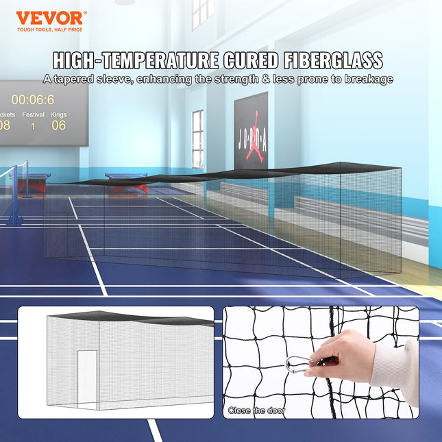Baseball Batting Netting, Professional Softball Baseball Batting Hitting Training Net, Practice Portable Pitching Cage Net with Door & Carry Bag, Heavy Duty Enclosed PE Netting,1676CM (NET ONLY)