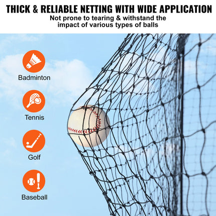 Baseball Batting Netting, Professional Softball Baseball Batting Hitting Training Net, Practice Portable Pitching Cage Net with Door & Carry Bag, Heavy Duty Enclosed PE Netting,1676CM (NET ONLY)
